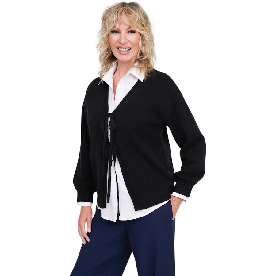 Image 136093_BLK.jpg, Product 136-093 / Price $129.99, Brian Bailey Promiss Tie Front Cardigan from Brian Bailey on TSC.ca's Fashion department