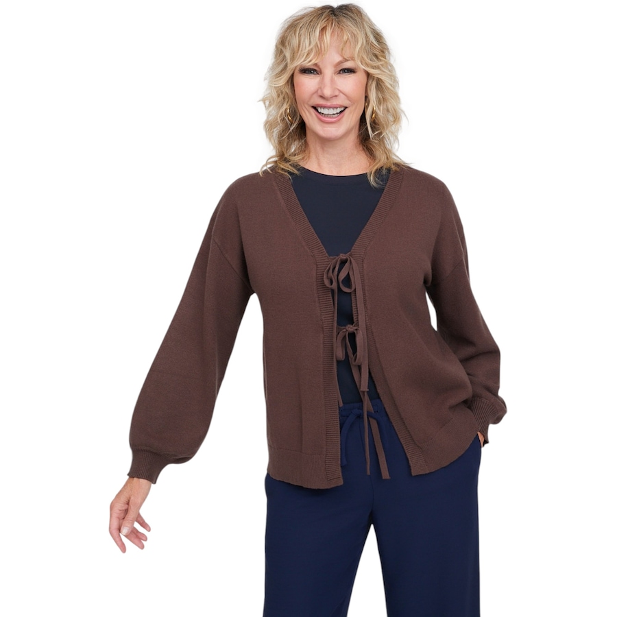 Image 136093_BRN.jpg, Product 136-093 / Price $129.99, Brian Bailey Promiss Tie Front Cardigan from Brian Bailey on TSC.ca's Fashion department