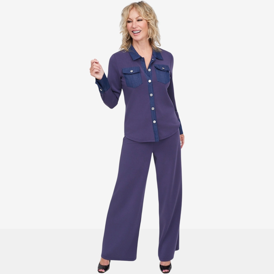 Image 136099_ALTMORE1.jpg, Product 136-099 / Price $119.99, Brian Bailey Marina Knit Shirt with Denim Accents from Brian Bailey on TSC.ca's Fashion department
