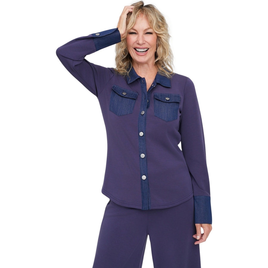 Image 136099_NVY.jpg, Product 136-099 / Price $119.99, Brian Bailey Marina Knit Shirt with Denim Accents from Brian Bailey on TSC.ca's Fashion department