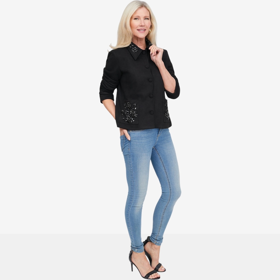Image 136125_ALTMORE10.jpg, Product 136-125 / Price $159.99, Brian Bailey Faux Suede Crystal Embellished Jacket from Brian Bailey on TSC.ca's Fashion department