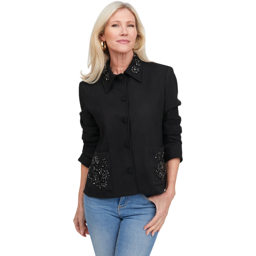 Image 136125_BLK.jpg, Product 136-125 / Price $159.99, Brian Bailey Faux Suede Crystal Embellished Jacket from Brian Bailey on TSC.ca's Fashion department