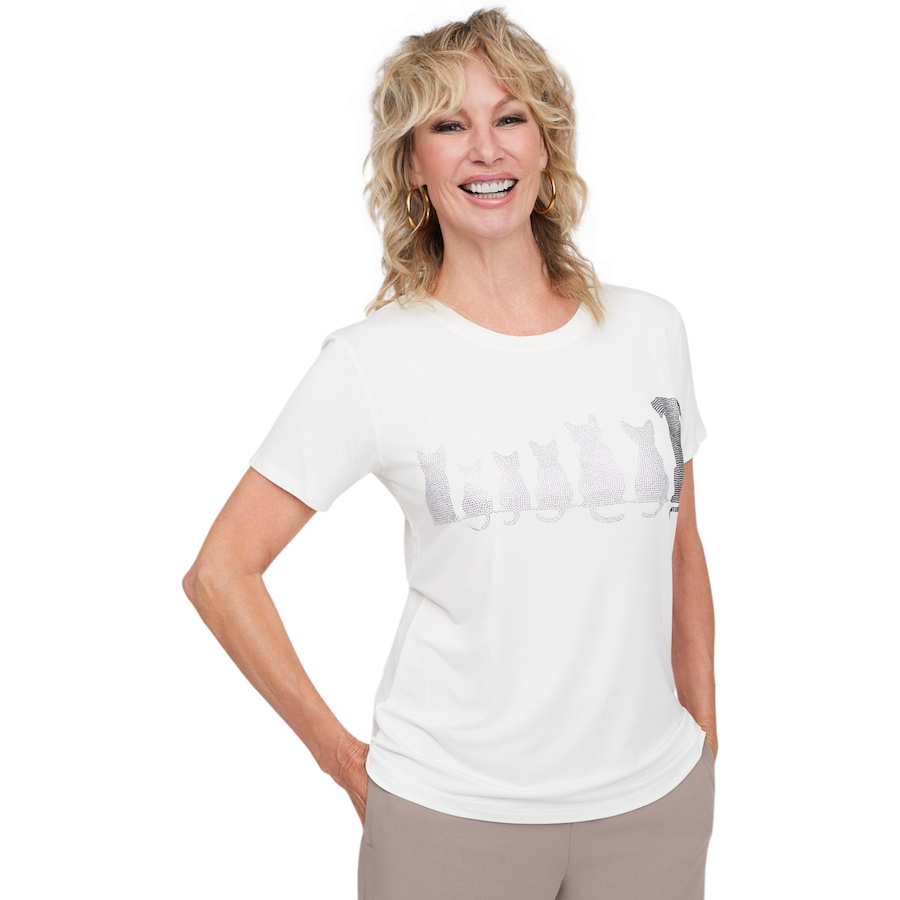 Image 136128_WHT.jpg, Product 136-128 / Price $89.99, Brian Bailey Cats and Dogs Embellished Tee from Brian Bailey on TSC.ca's Fashion department