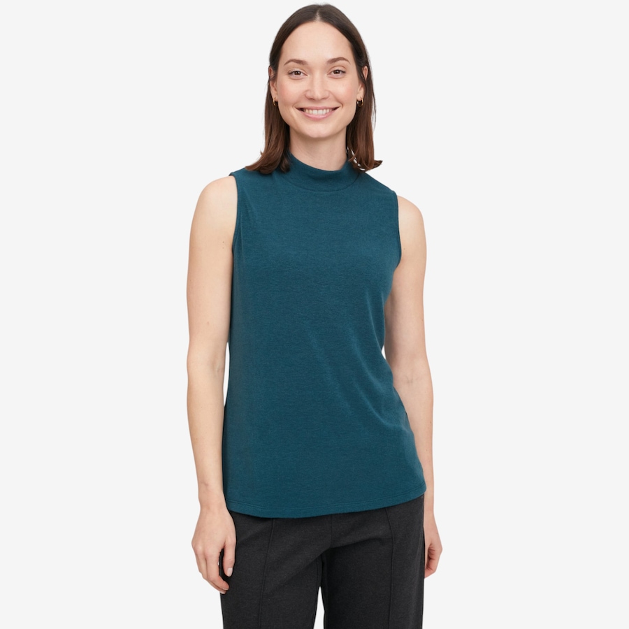 Image 136453_DTEAL.jpg, Product 136-453 / Price $44.99, Mr. Max Super Soft Cloud Knit Sleeveless Mock Neck Top from Mr. Max on TSC.ca's Fashion department
