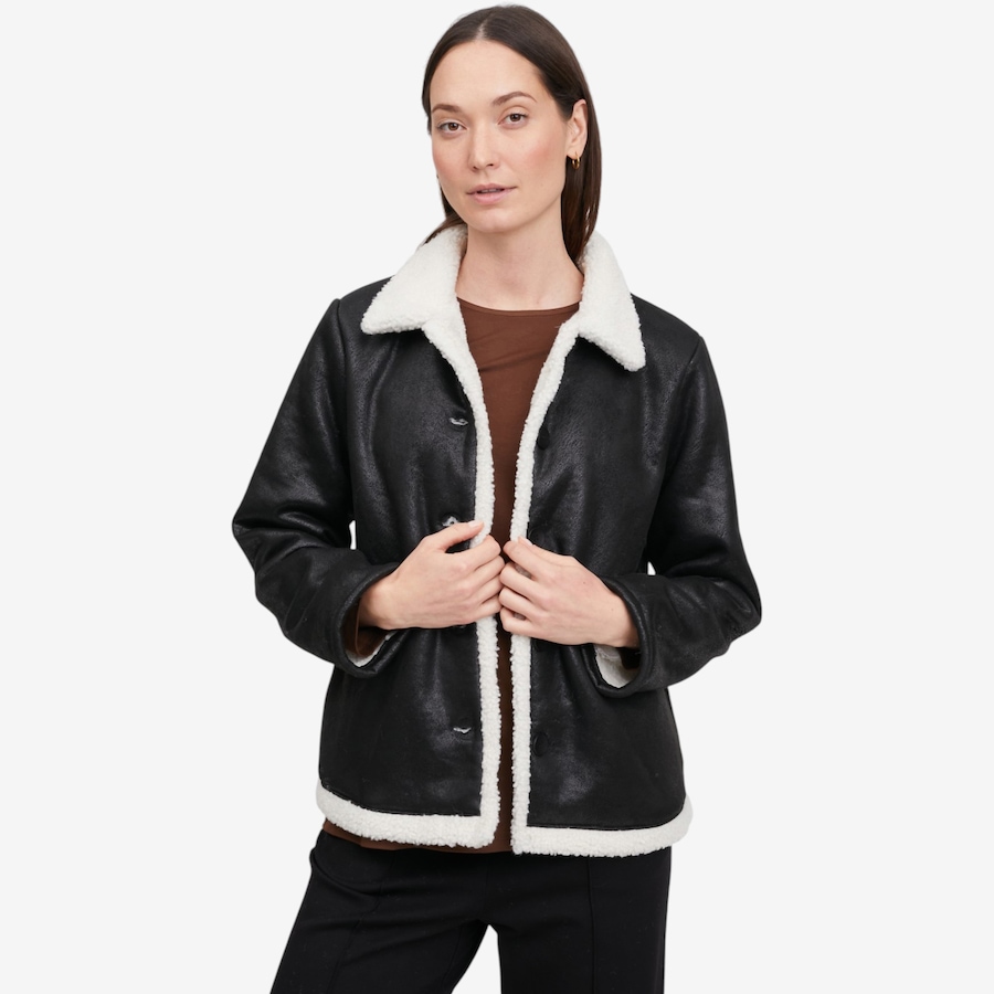 Image 136467_BLK.jpg, Product 136-467 / Price $99.99, Mr. Max Faux Leather Sherpa Bomber Jacket from Mr. Max on TSC.ca's Fashion department