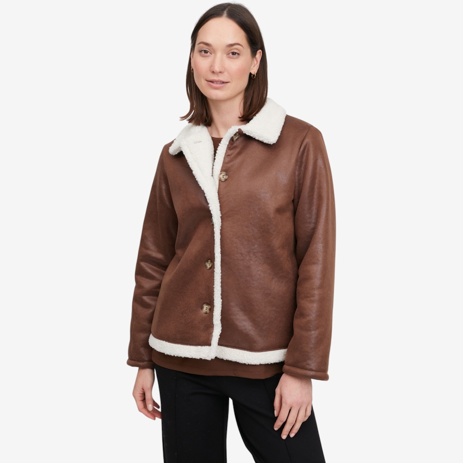 Image 136467_BRN.jpg, Product 136-467 / Price $99.99, Mr. Max Faux Leather Sherpa Bomber Jacket from Mr. Max on TSC.ca's Fashion department