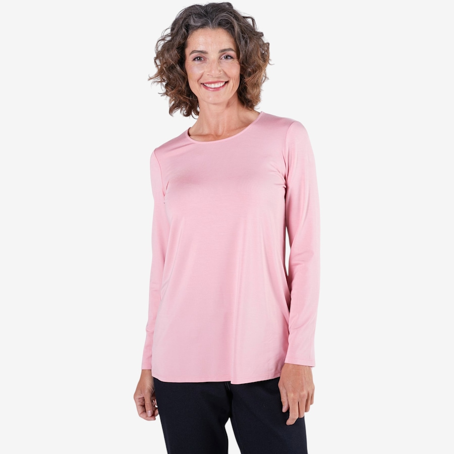 Image 136488_RSE.jpg, Product 136-488 / Price $49.99, Mr. Max Essential Long Sleeve Ultra Modal Sarah Top from Mr. Max on TSC.ca's Fashion department