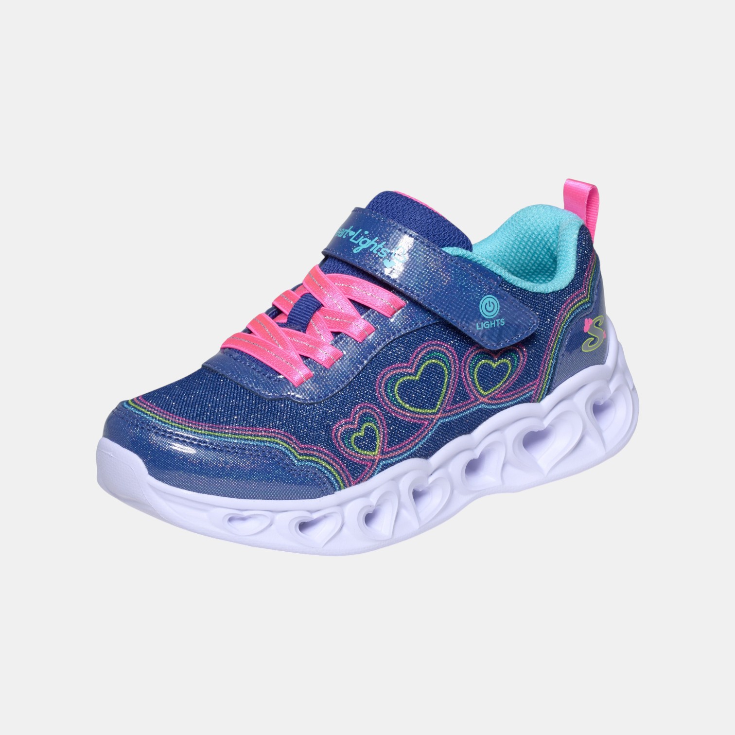 Skechers Girls Heart Lights - Bubble Love Lighted Rainbow Sneaker