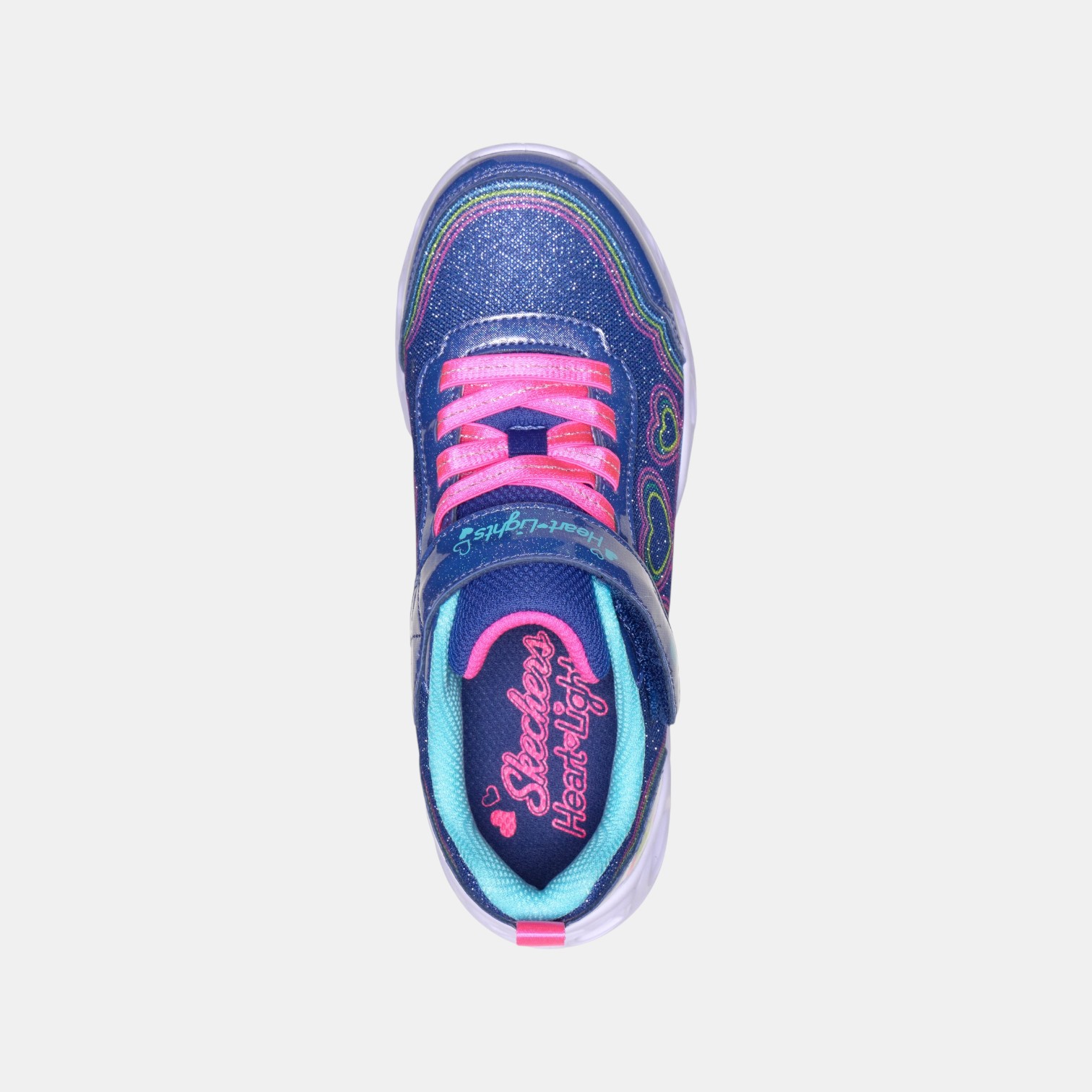 Skechers Girls Heart Lights - Bubble Love Lighted Rainbow Sneaker