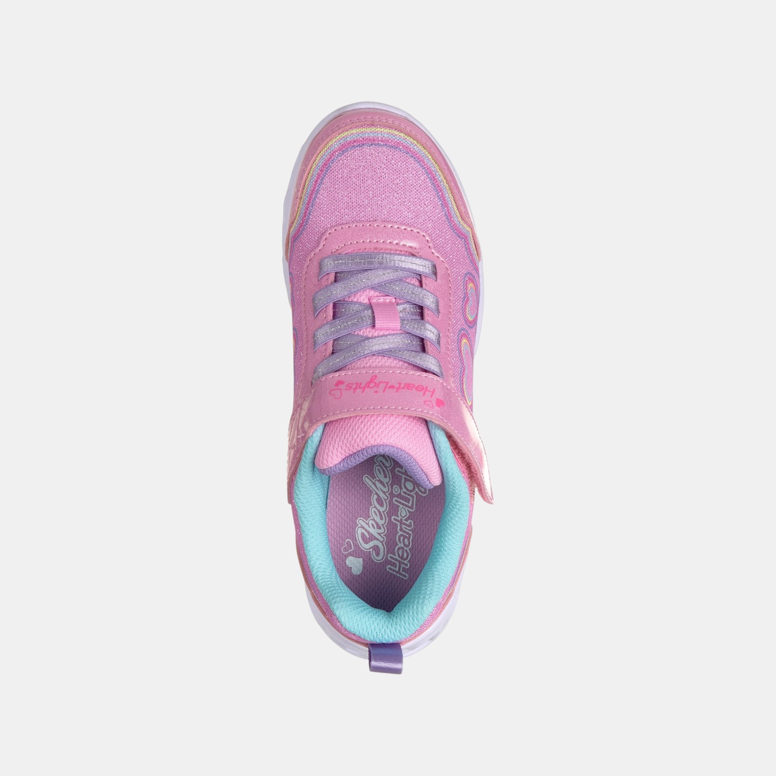 Skechers Girls Heart Lights - Bubble Love Lighted Rainbow Sneaker