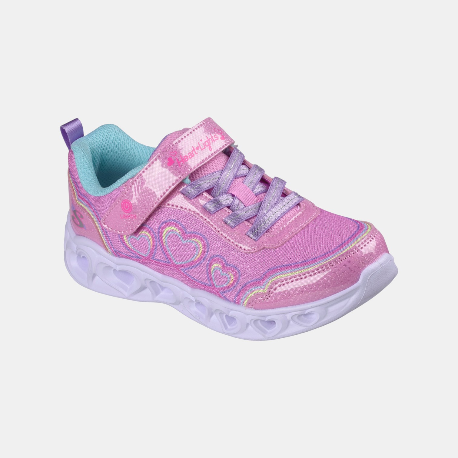 Skechers Girls Heart Lights - Bubble Love Lighted Rainbow Sneaker