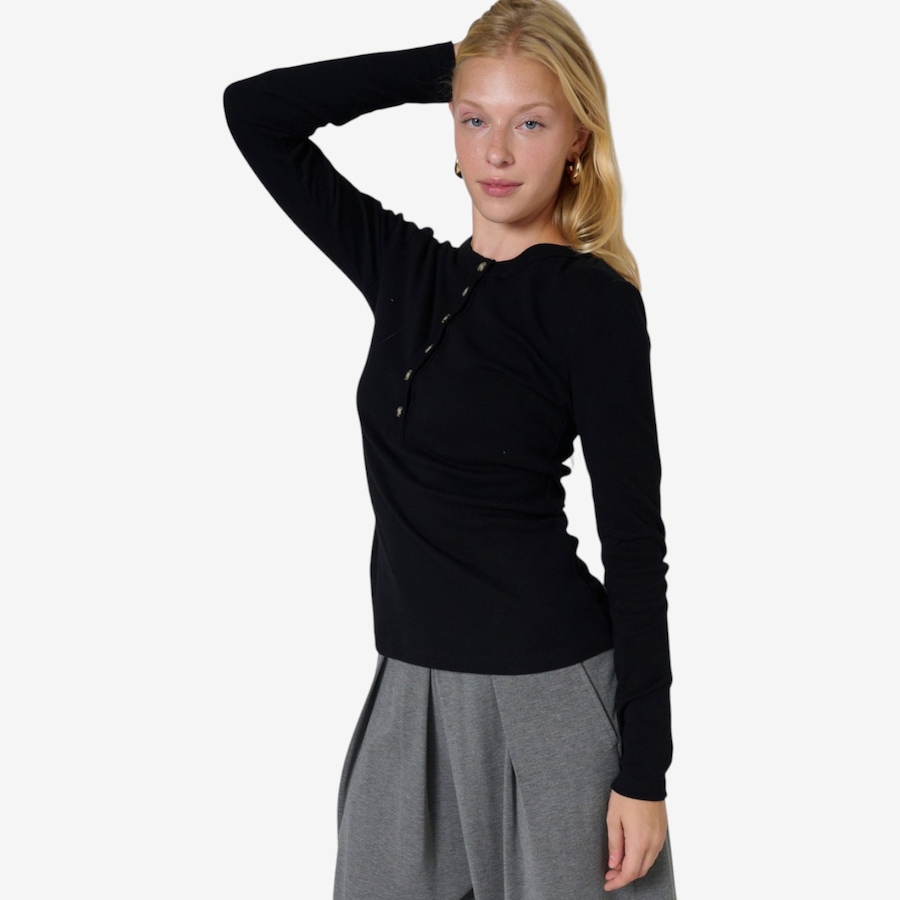 Image 137264_BLK.jpg, Product 137-264 / Price $59.99, Preloved Glynis Henley Top from Preloved on TSC.ca's Fashion department