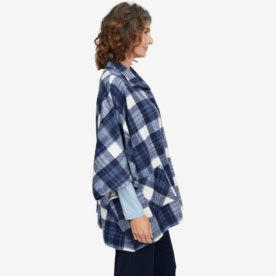 Image 137585_ALTMORE1.jpg, Product 137-585 / Price $99.99, Mr. Max Kelly Plaid Button Front Poncho from Mr. Max on TSC.ca's Fashion department