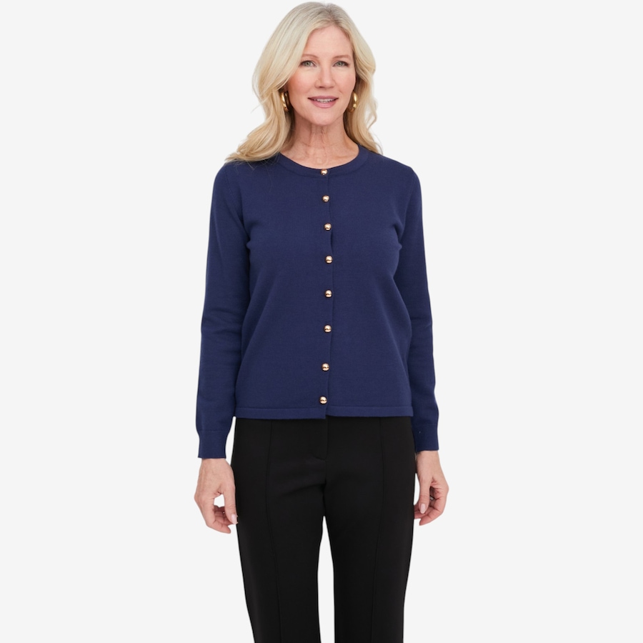 Image 137760_ALTMORE1.jpg, Product 137-760 / Price $89.99, Brian Bailey Gold Button Knit Crew Cardigan from Brian Bailey on TSC.ca's Fashion department