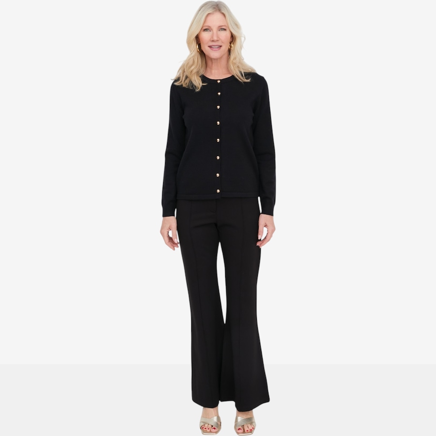 Image 137760_BLK.jpg, Product 137-760 / Price $89.99, Brian Bailey Gold Button Knit Crew Cardigan from Brian Bailey on TSC.ca's Fashion department