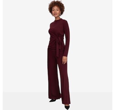 Brian Bailey Jersey Tie Detail Tunic and Pant Set