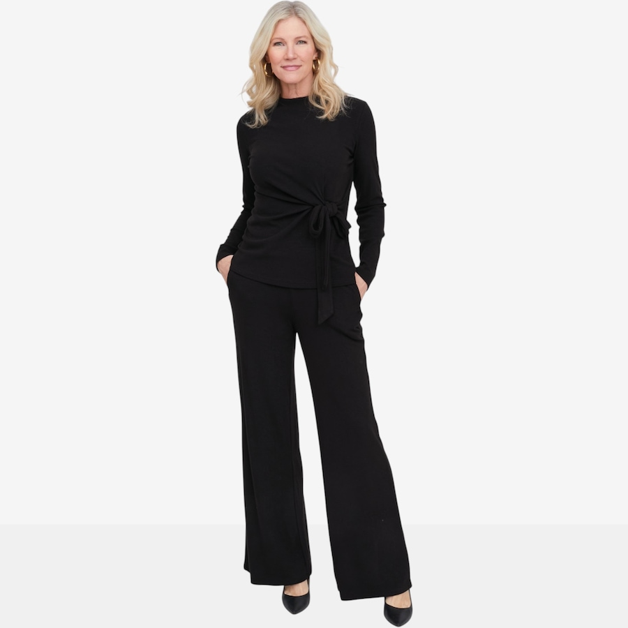 Image 137773_BLK.jpg, Product 137-773 / Price $139.99, Brian Bailey Jersey Tie Detail Tunic and Pant Set from Brian Bailey on TSC.ca's Fashion department