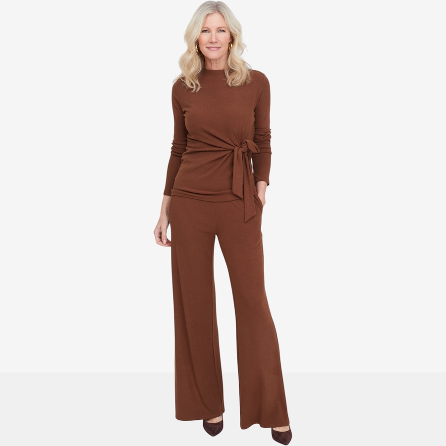 Image 137773_MOC.jpg, Product 137-773 / Price $139.99, Brian Bailey Jersey Tie Detail Tunic and Pant Set from Brian Bailey on TSC.ca's Fashion department