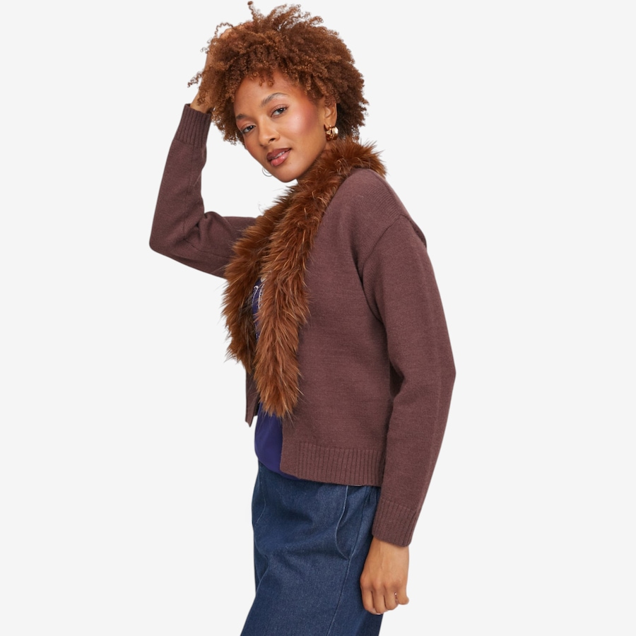 Image 146318_ALTMORE1.jpg, Product 146-318 / Price $109.99, Luna Faux Fur Trimmed Cardigan from Luna on TSC.ca's Fashion department