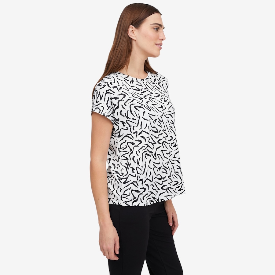 Kim & Co. Printed Brazil Knit Relaxed Short Dolman Sleeve Top - TSC.ca