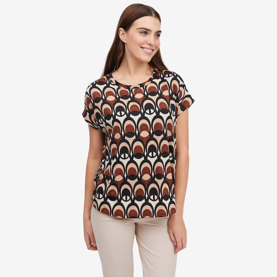 Image 199891_BBR.jpg, Product 199-891 / Price $34.88, Kim & Co. Printed Brazil Knit Relaxed Short Dolman Sleeve Top from Kim & Co. on TSC.ca's Fashion department