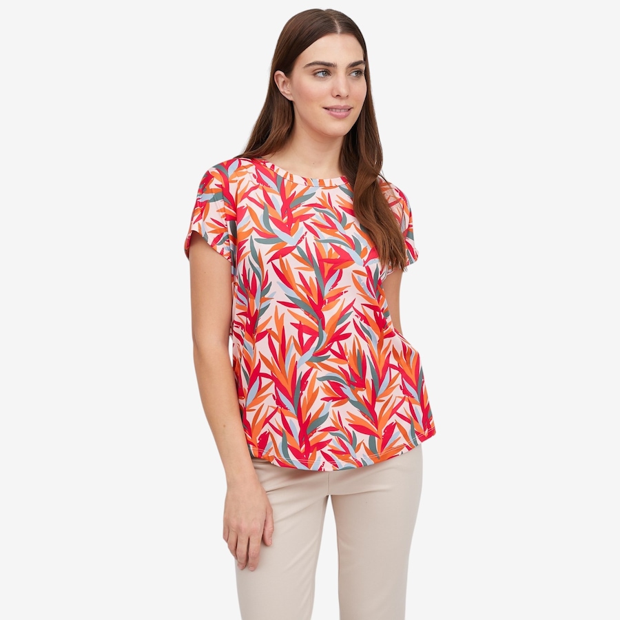 Image 199891_PMU.jpg, Product 199-891 / Price $34.88, Kim & Co. Printed Brazil Knit Relaxed Short Dolman Sleeve Top from Kim & Co. on TSC.ca's Fashion department