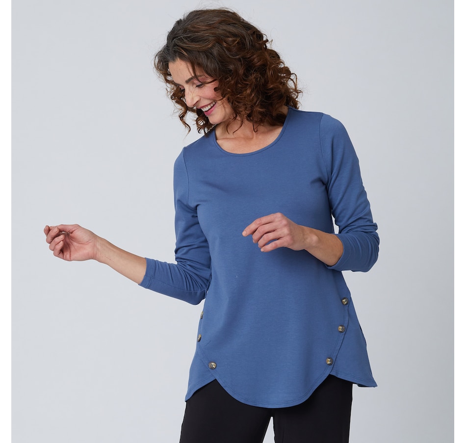 Image 201808_DNM.jpg, Product 201-808 / Price $31.33, Mr. Max Luxe Bamboo Cotton Tunic with Button Detail from Mr. Max on TSC.ca's Fashion department