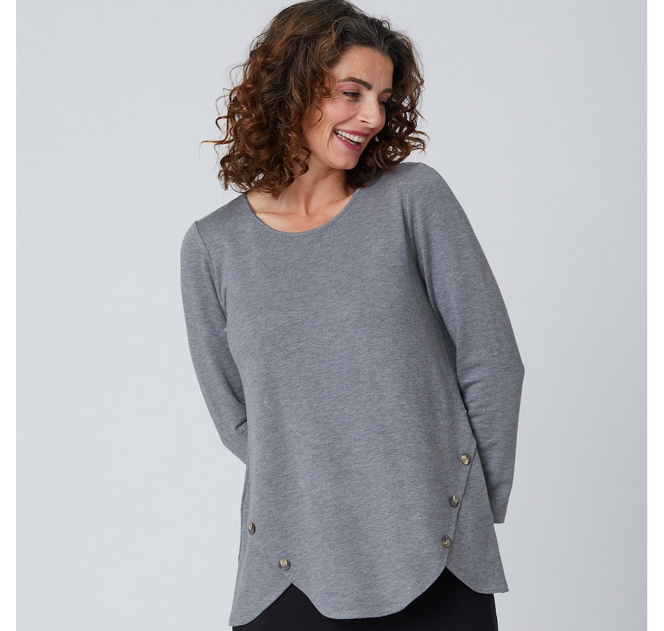 Image 201808_GYM.jpg, Product 201-808 / Price $31.33, Mr. Max Luxe Bamboo Cotton Tunic with Button Detail from Mr. Max on TSC.ca's Fashion department