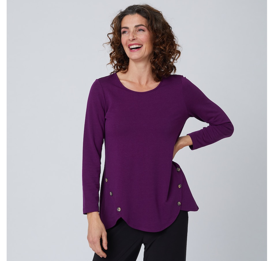 Image 201808_PLM.jpg, Product 201-808 / Price $31.33, Mr. Max Luxe Bamboo Cotton Tunic with Button Detail from Mr. Max on TSC.ca's Fashion department