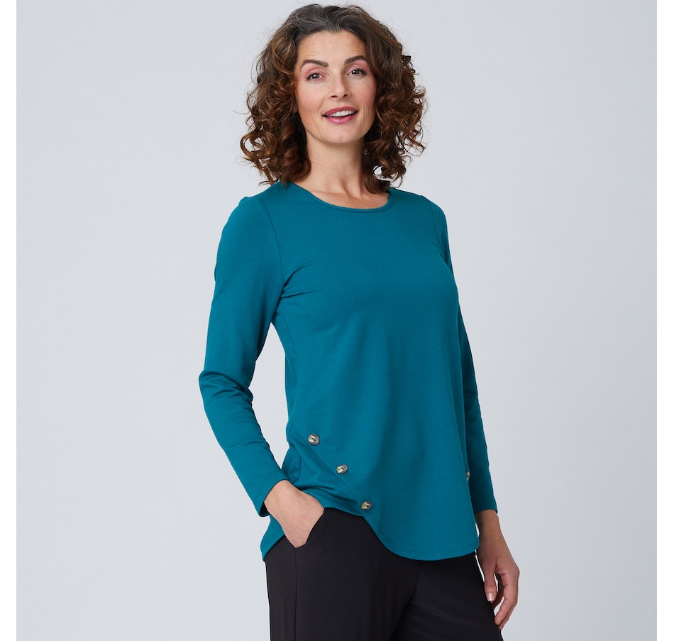 Image 201808_TLE.jpg, Product 201-808 / Price $31.33, Mr. Max Luxe Bamboo Cotton Tunic with Button Detail from Mr. Max on TSC.ca's Fashion department