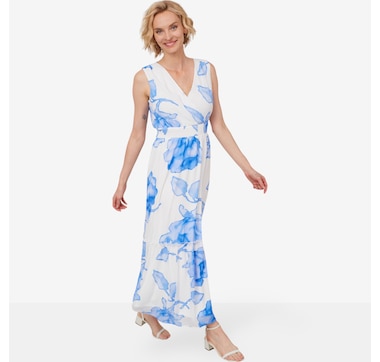 Hailey Lyn Surplice Neck Smocked Waist Maxi Dress