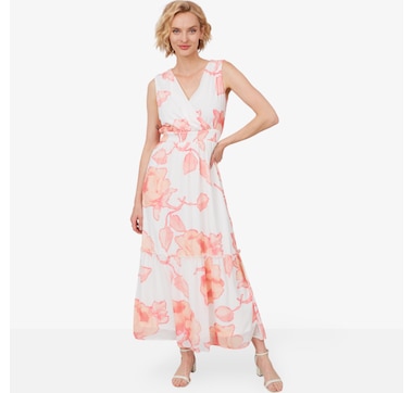 Hailey Lyn Surplice Neck Smocked Waist Maxi Dress