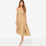 Hailey Lyn Smocked Bodice Midi Dress