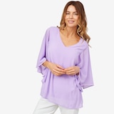 Hailey Lyn V-Neck Chiffon Dolman Sleeve Top