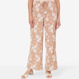 Hailey Lyn Puff Print Linen Wide Leg Pant