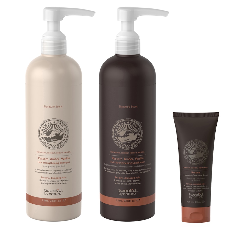Image 203654_AMVAN.jpg, Product 203-654 / Price $135.00, Tweak'd by Nature Restore Balm Shampoo & Conditioner Set from Tweak'd by Nature on TSC.ca's Beauty department