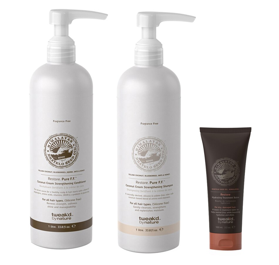 Image 203654_PUNS.jpg, Product 203-654 / Price $135.00, Tweak'd by Nature Restore Balm Shampoo & Conditioner Set from Tweak'd by Nature on TSC.ca's Beauty department