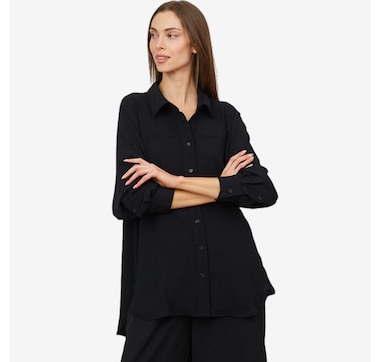 Product 204-010 / Price $54.88 , claudia ev Flowy Raglan Sleeve Shirt
