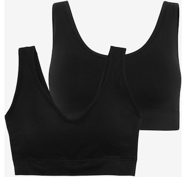 Jockey Back Smoothing and Seam Free Stretch Tank Bralette (2-pack)