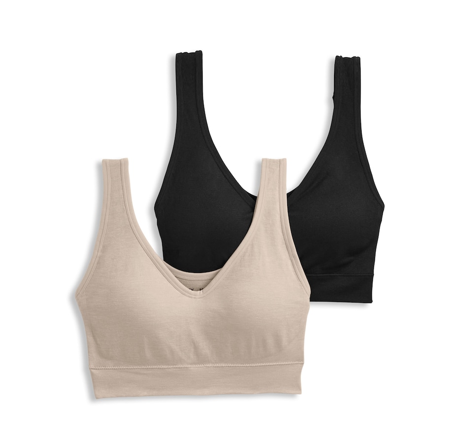 Image 204389_LBBLK.jpg, Product 204-389 / Price $70.00, Jockey Seamfree Back Smoothing Bralette (2-pack) from Jockey on TSC.ca's Fashion department