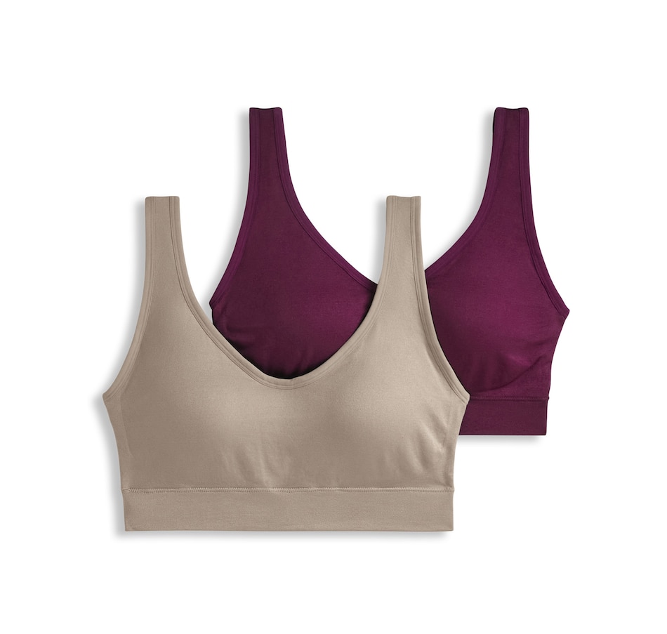 Image 204389_PLGR.jpg, Product 204-389 / Price $70.00, Jockey Seamfree Back Smoothing Bralette (2-pack) from Jockey on TSC.ca's Fashion department