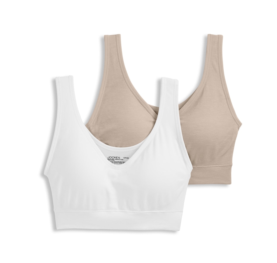 Image 204389_WHLBG.jpg, Product 204-389 / Price $70.00, Jockey Seamfree Back Smoothing Bralette (2-pack) from Jockey on TSC.ca's Fashion department