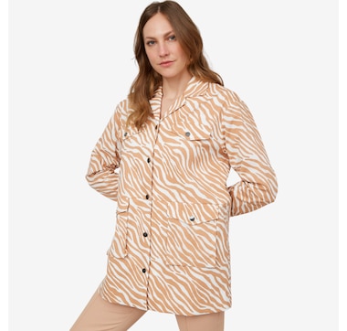 Product 204-485 / Price $139.99 , Badgley Mischka Lorenza Printed Topper Jacket with Pockets