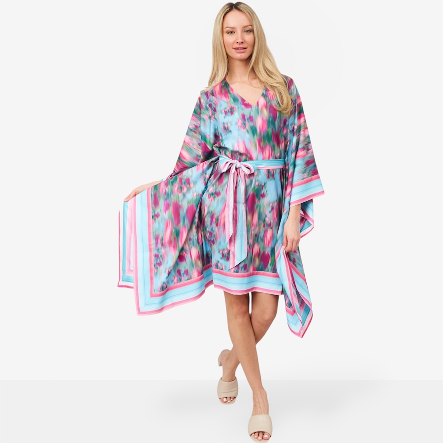 Image 204487_BLUFL.jpg, Product 204-487 / Price $29.33, Badgley Mischka Micah Caftan Dress with Tie-Through Sash Belt from Badgley Mischka on TSC.ca's Fashion department