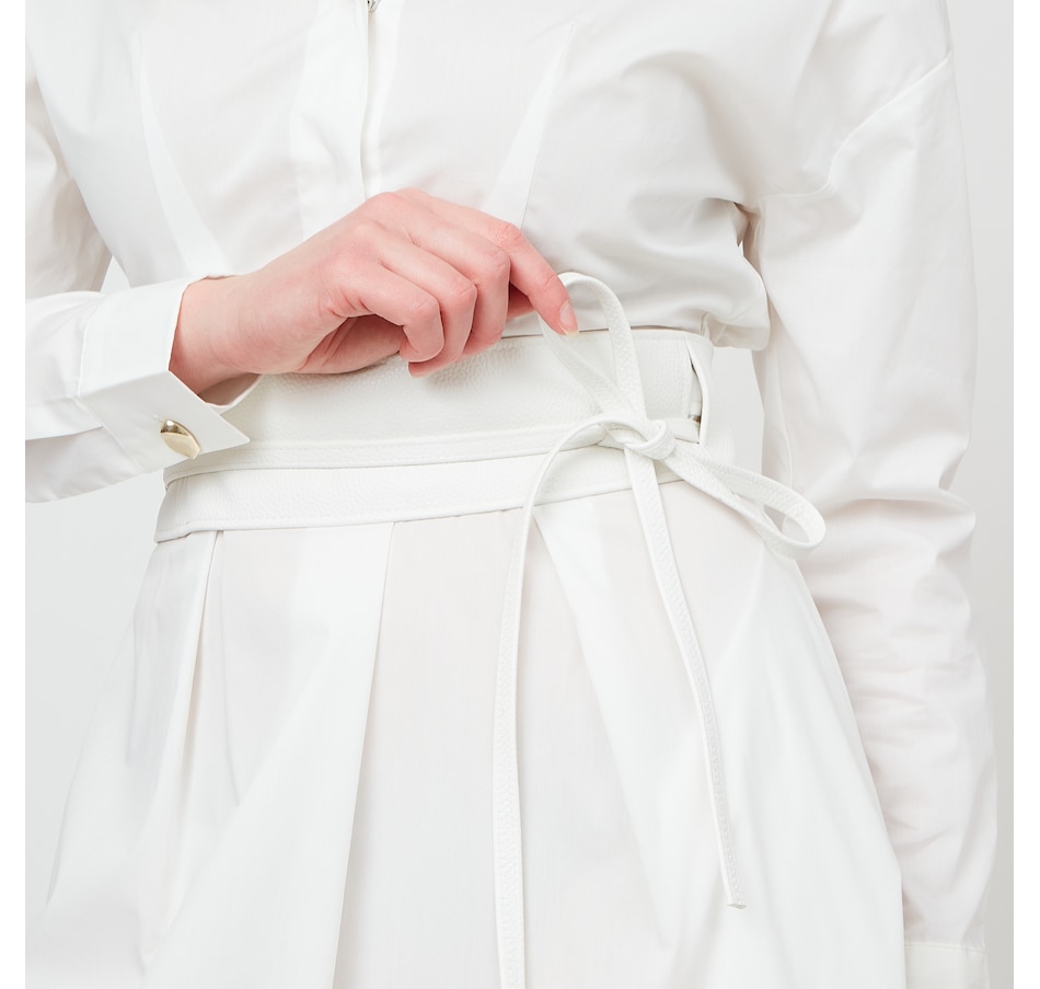 Badgley Mischka Lucia Wrap Around Faux Leather Belt with Front Tie