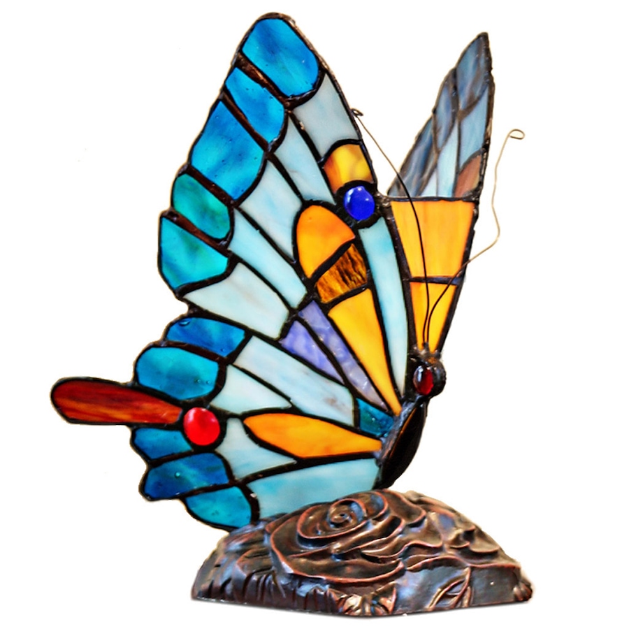 Image 205143.jpg, Product 205-143 / Price $119.99, Tiffany Style Blue Butterfly Accent Lamp from Tiffany Style Lighting on TSC.ca's Home & Garden department