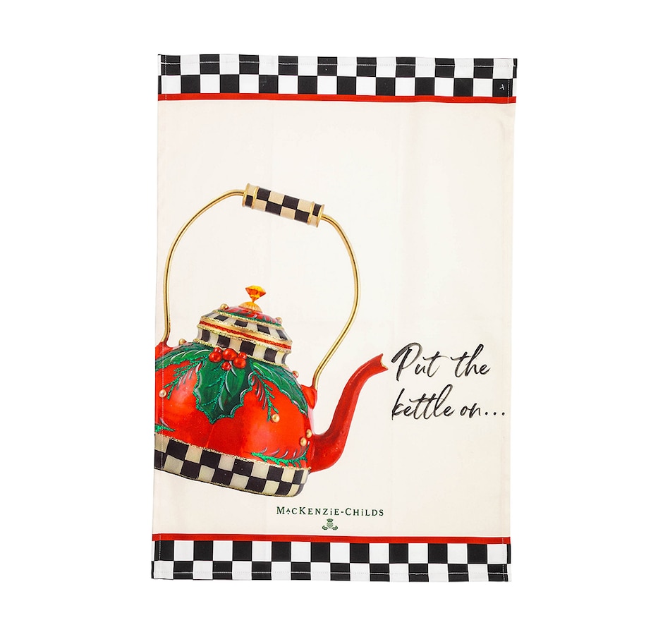 Image 205167.jpg, Product 205-167 / Price $25.00, MacKenzie-Childs Put on the Kettle Dish Towel from MacKenzie Childs on TSC.ca's Home & Garden department
