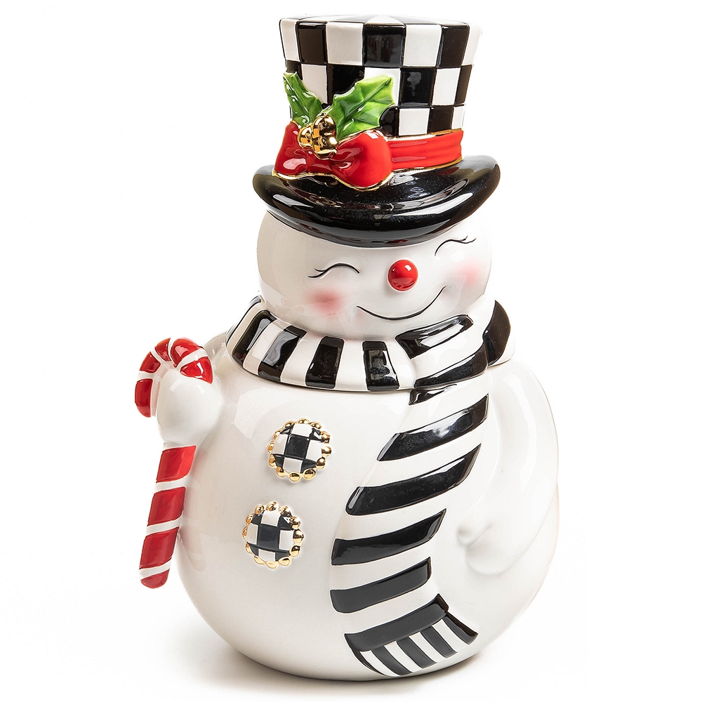 MacKenzie-Childs Nostalgia Snowman Cookie Jar - TSC.ca