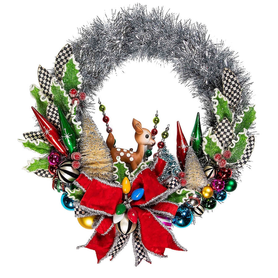 Image 205208.jpg, Product 205-208 / Price $189.33, MacKenzie-Childs Granny Kitsch Tinsel Wreath from MacKenzie Childs on TSC.ca's Home & Garden department