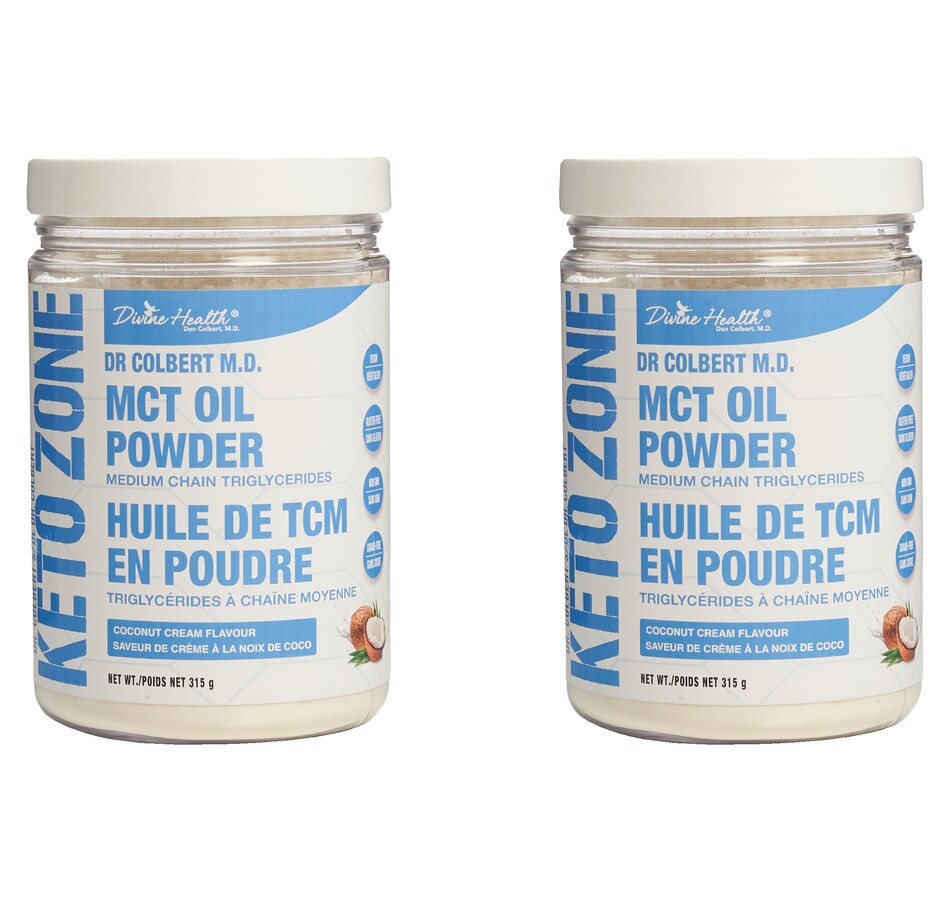 Image 205902.jpg, Product 205-902 / Price $89.98, Auto Delivery - 60-Day Dr. Colbert Keto Zone Coconut Cream MCT Oil Powder - 2-Pack from Keto Zone - Dr. Colbert on TSC.ca's Health & Fitness department